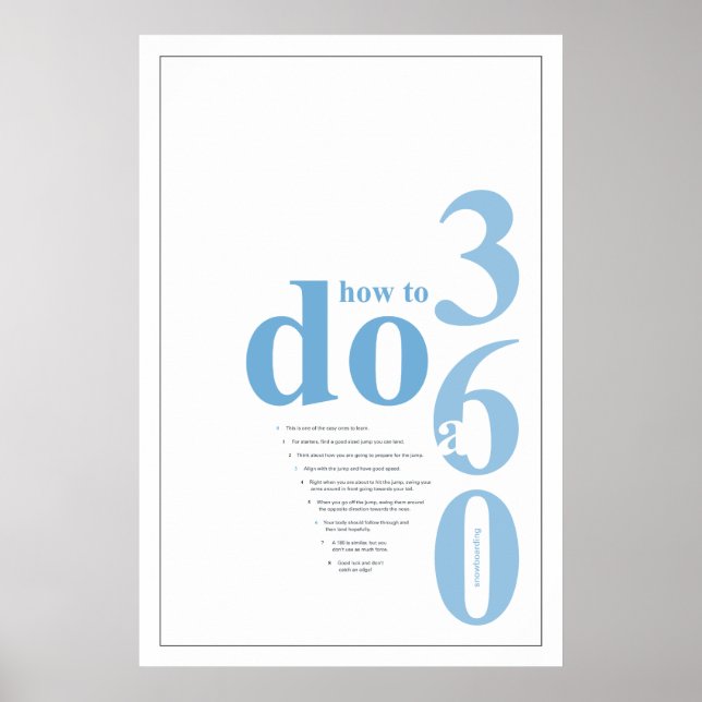 how to do a 360 snowboarding poster (Front)