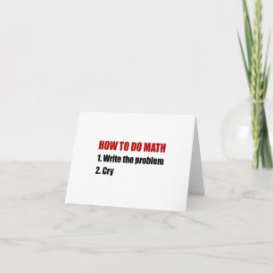 How To Do Math Card