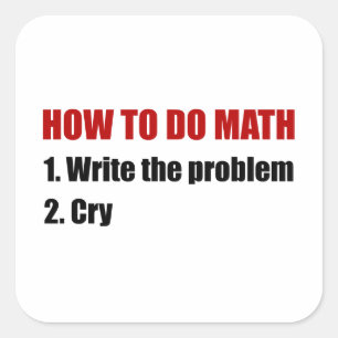 How To Do Math Square Sticker