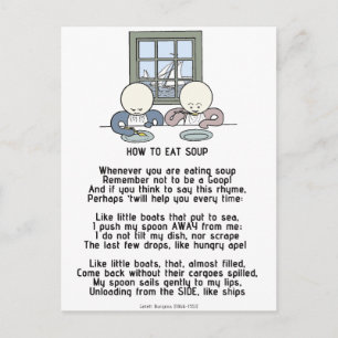 How to Eat Soup - The Goops Postcard
