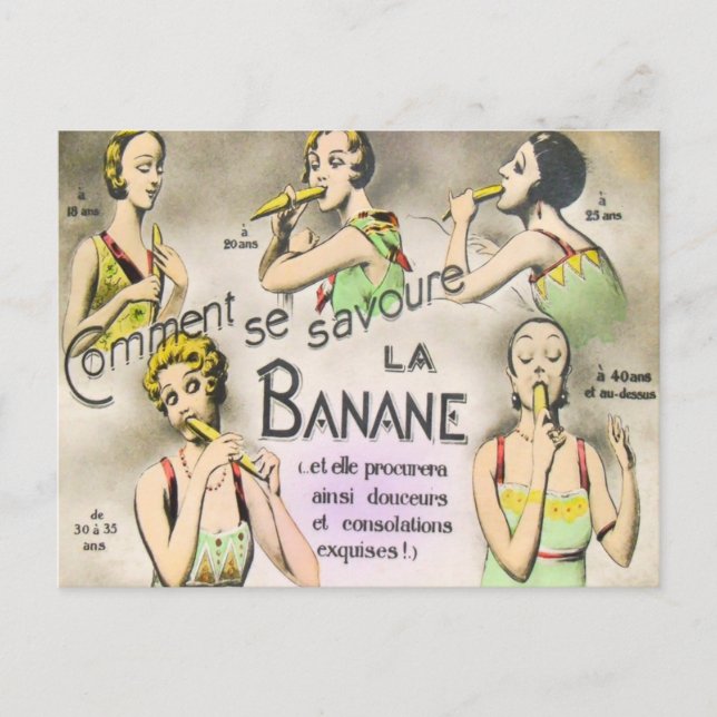 How To Enjoy A Banana Postcard (Front)