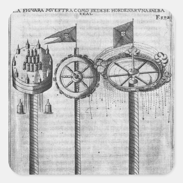How to fire a royal salute square sticker (Front)