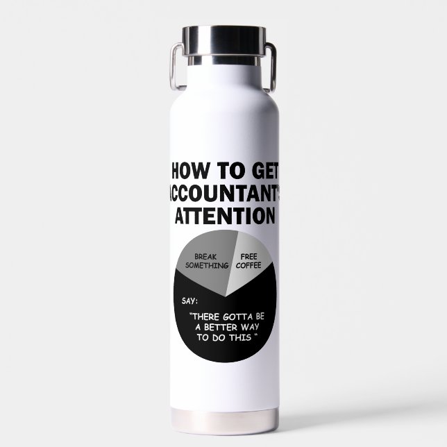 How To Get Accountant's Attention Break Something Water Bottle (Front)