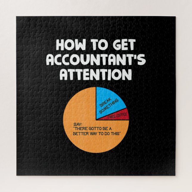 How To Get Accountant's Attention Chart Gift Jigsaw Puzzle (Vertical)