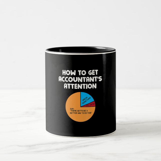 How To Get Accountant's Attention Chart Gift Two-Tone Coffee Mug (Center)