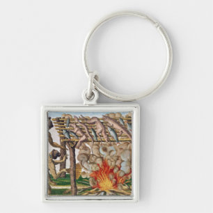 How to grill animals, from 'Brevis Narratio' Key Ring