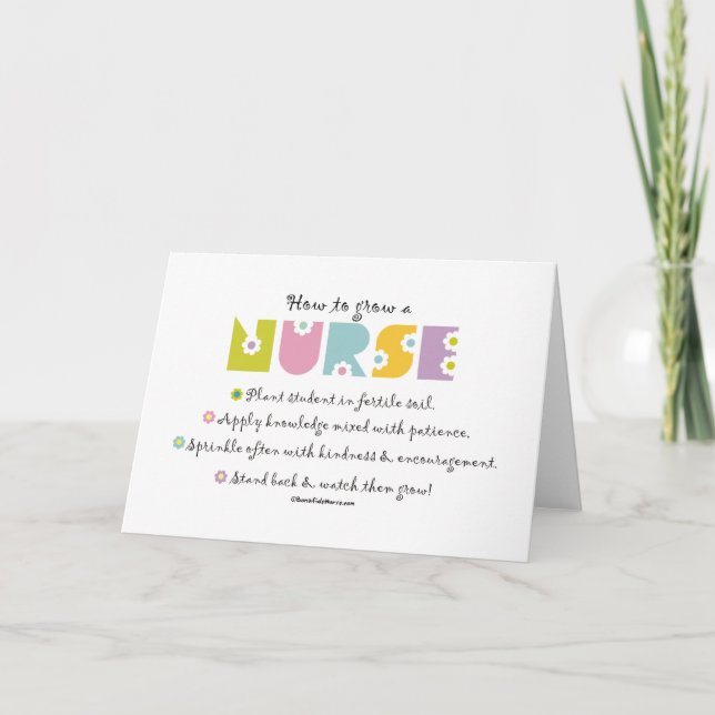How to grow a Nurse Card (Front)