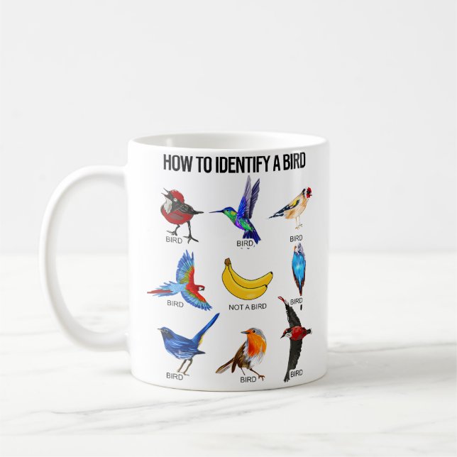 How To Identify A Bird - Birds Photo Wildlife Phot Coffee Mug (Left)