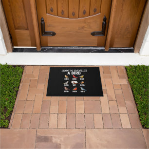How To Identify A Bird Funny Bird Watching Doormat