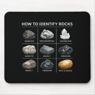 How to identify rocks geology lover mineral mouse pad