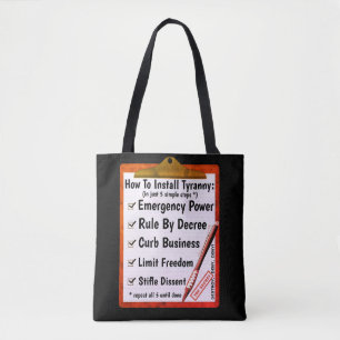 How To Install Tyranny (black) Tote Bag