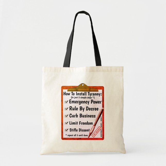 How To Install Tyranny tote Bag (Front)