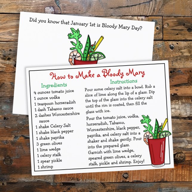 How to make a Bloody Mary Recipe Card (Creator Uploaded)