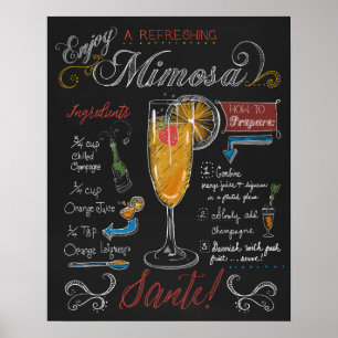 How to Make a Mimosa Chalkboard Poster