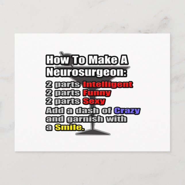 How To Make a Neurosurgeon Postcard (Front)