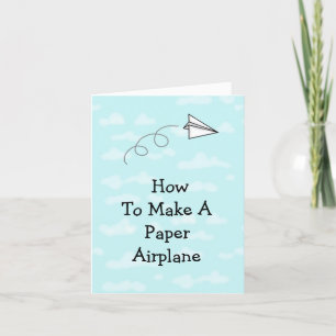 How To Make A Paper Aeroplane Greeting Card