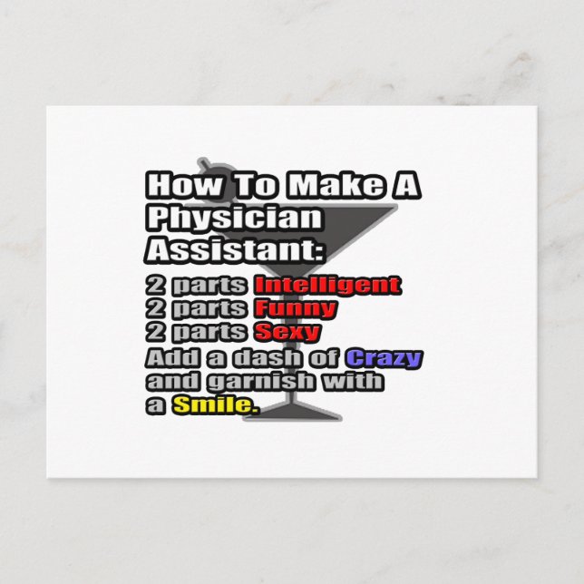 How To Make a Physician Assistant Postcard (Front)
