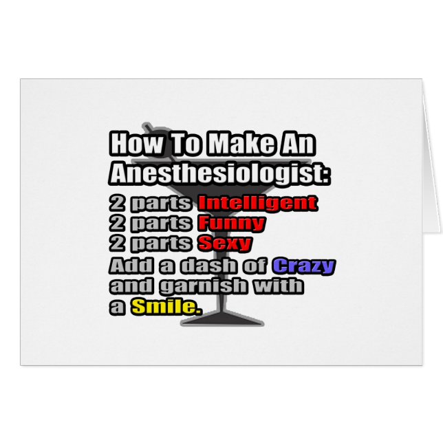 How To Make an Anaesthesiologist (Front Horizontal)