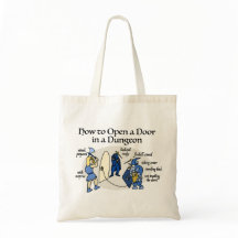 How to Open a Door in a Dungeon RPG Humour Tote
