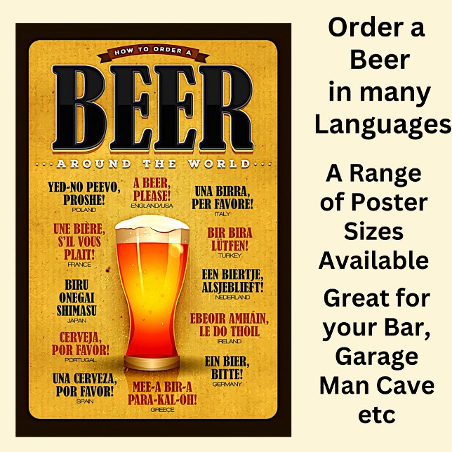 How To Order Beer Around The World Poster (Creator Uploaded)