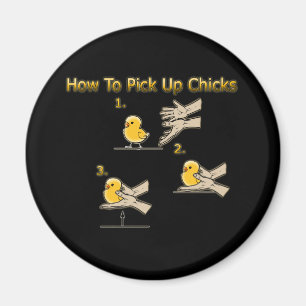 How To Pick Up Chicks Funny Directions Magnet