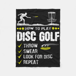 How To Play Disc Golf Frisbee Disc Golfer Humour D Fleece Blanket