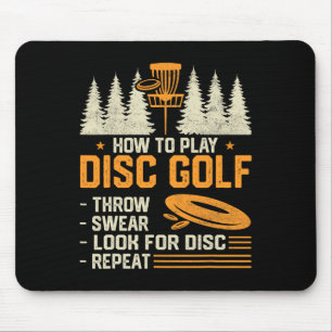 How To Play Disc Golf Funny Frisbee Golfing Player Mouse Pad