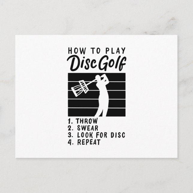 How To Play Disc Golf Postcard (Front)