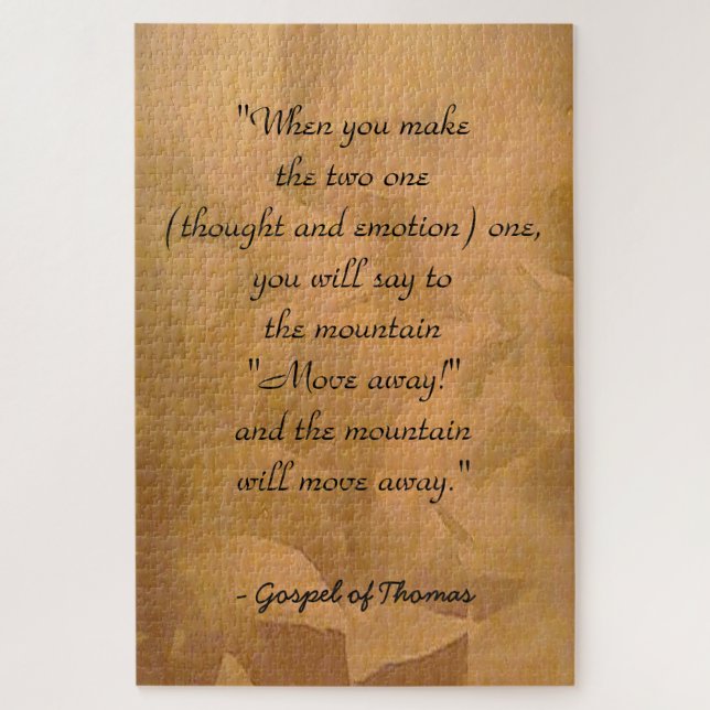 How To Pray Gospel Of Thomas Jigsaw Puzzle (Vertical)