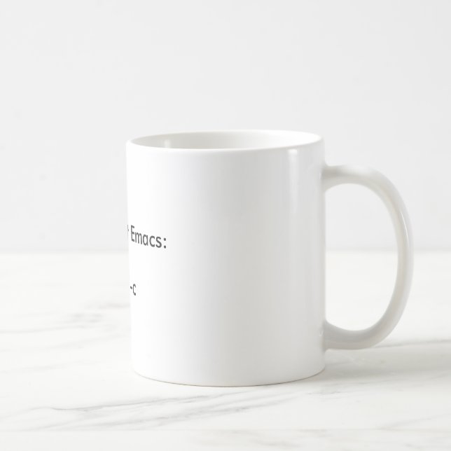 How to quit Emacs, the Mug (Right)