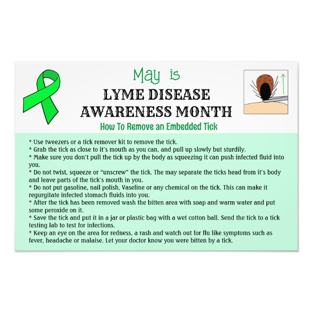 How to remove a Tick Educational Photo Print (Front)