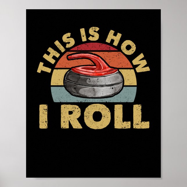 How to roll curling player fan winter sports curle poster (Front)