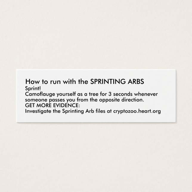 How to run with the SPRINTING ARBS (Front)