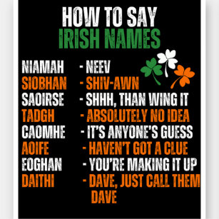 How To Say Irish Names Classic