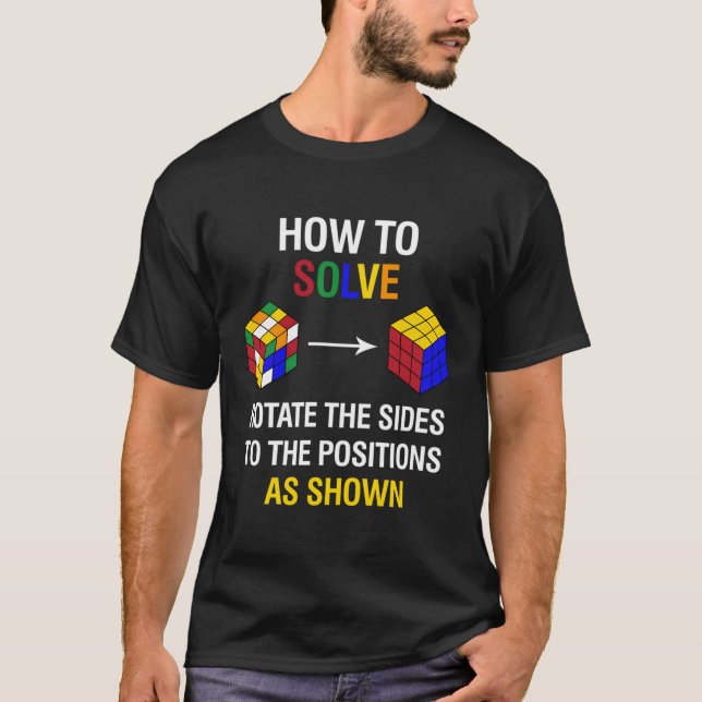 How To Solve Competitive Puzzle Speed Cubing Math T-Shirt (Front)