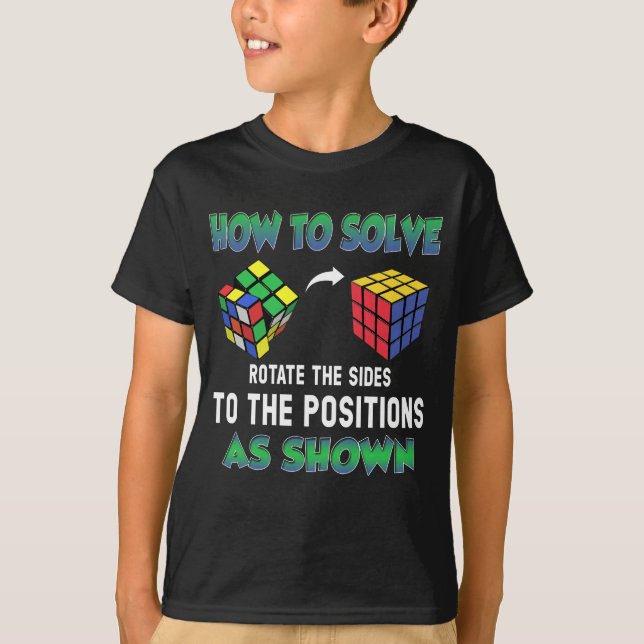 How To Solve Puzzle Cube Cubing T-Shirt (Front)