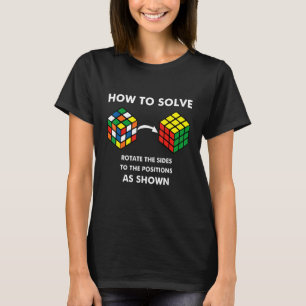 How To Solve Puzzle Cube Funny Speed Cubing Brain T-Shirt