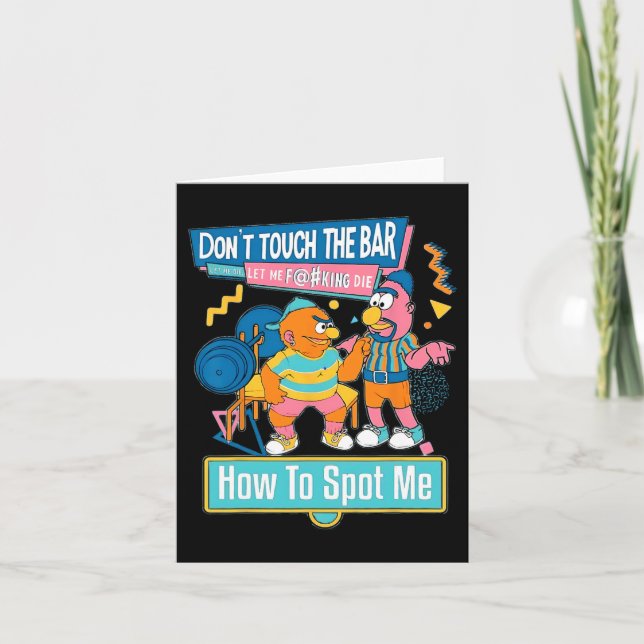 How To Spot Me Gym Weightlifting Bodybuilding Fitn Card (Front)