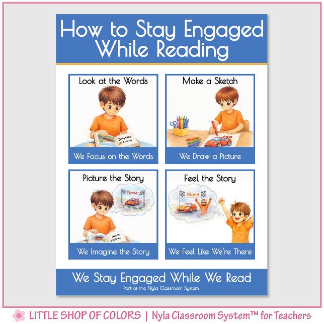 How to Stay Engaged While Reading Anchor Chart (Creator Uploaded)