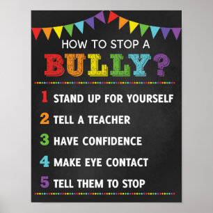 How To Stop A Bully School Anti Bully Campaign Poster