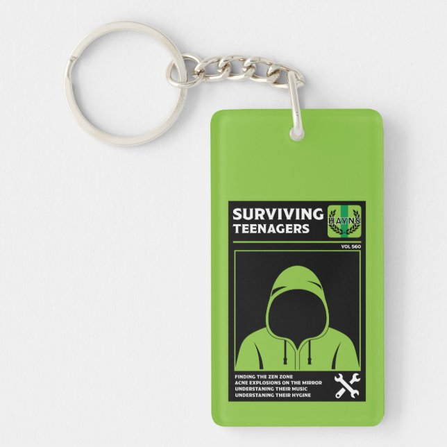 How To Survive Teenagers Key Ring (Front)