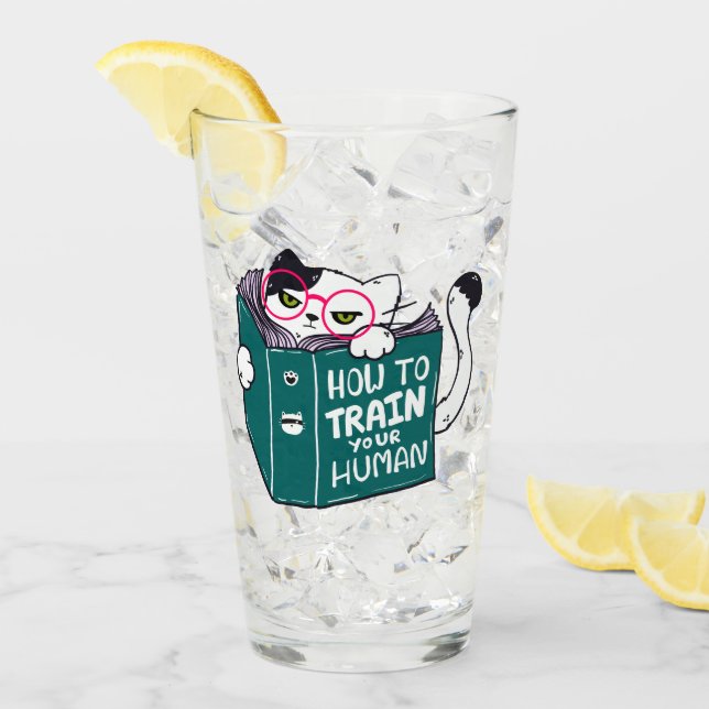 How To Train Your Human Funny Cat with Sunglasses Glass (Front Ice)