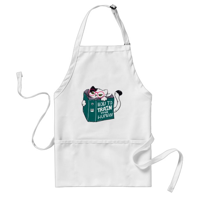 How To Train Your Human Funny Cat with Sunglasses Standard Apron (Front)