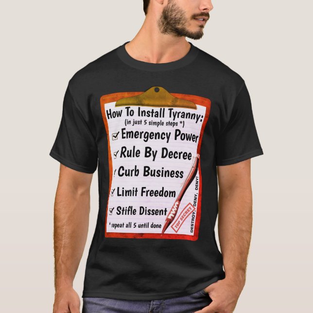 How to - Tyranny (dark) T-Shirt (Front)