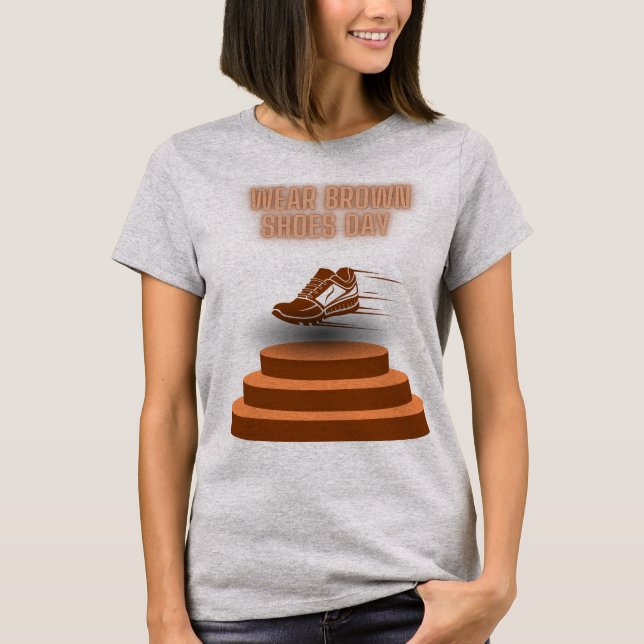 how to wear brown leather shoes T-Shirt (Front)