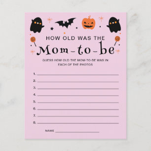How was Old the Mum Halloween Baby Shower Game