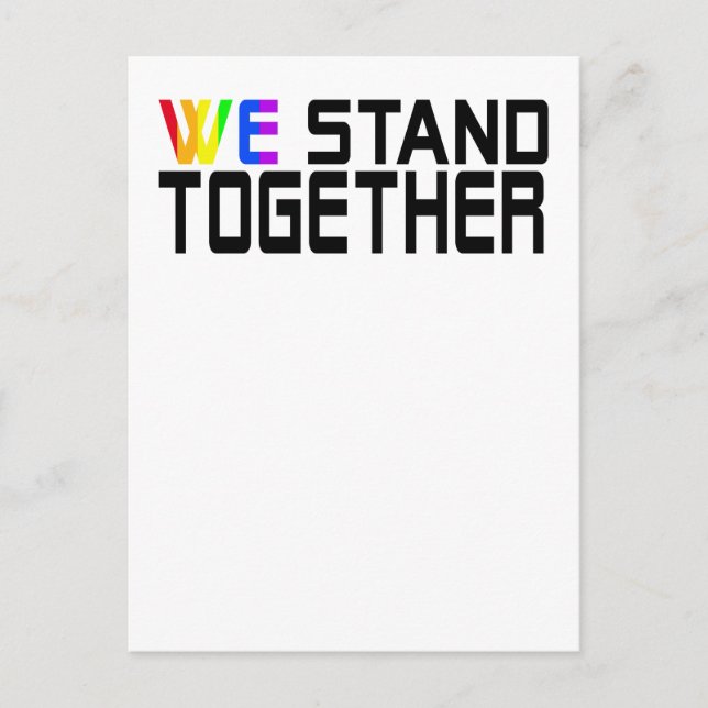How was together | LGBTQ+ Pride Postcard (Front)