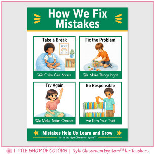 How We Fix Mistakes Classroom Anchor Chart