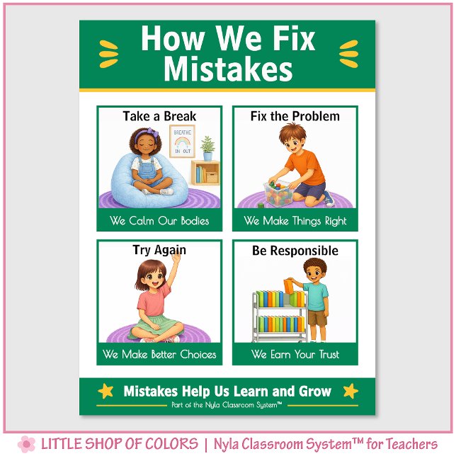 How We Fix Mistakes Classroom Anchor Chart (Creator Uploaded)