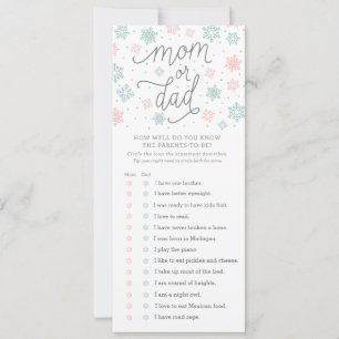 How Well Do You Know Snowflake Baby Shower Game